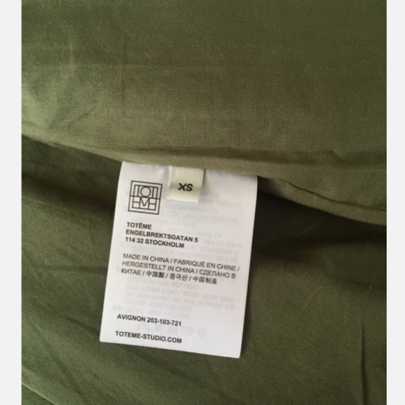 100% Authentic!! NWT Org.$630 Toteme Army jacket Khaki Green XS - Picture 11 of 11